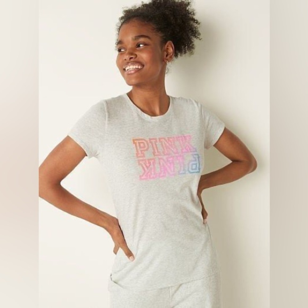 Victoria Secret Ombre Everyday Shirt PINK logo